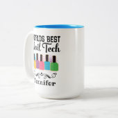 世界の最高のネイリスト ツートーンマグカップ (正面左)