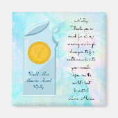 世界の最高のハムスターガラスのトロフィーとメッセージ マグネット (正面)