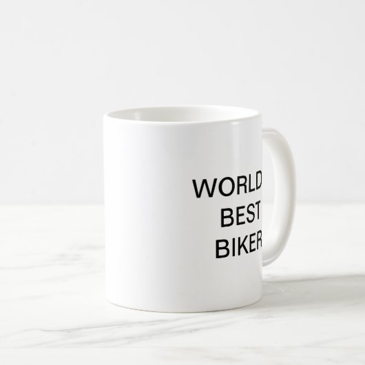 世界の最高のバイクもしくは自転車に乗る人コーヒーマグ コーヒーマグカップ (正面右)