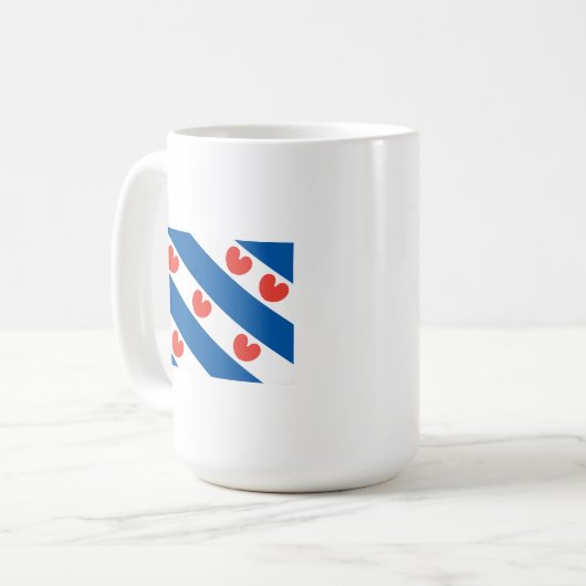 世界の最高のパケ – フリジア国旗のマグカップ コーヒーマグカップ (正面左)