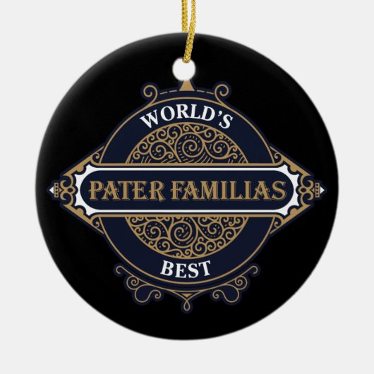 世界の最高のパター・ファミリア（家族の父） セラミックオーナメント (正面)