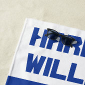 世界の最高のパパが青と白に名を連ねるモダン ビーチタオル (インサイチュ)