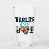 世界の最高のパパはフォトグラス付き タンブラーグラス (正面)