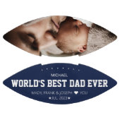 世界の最高のパパはモダン白クールと青 アメリカンフットボール (パネル)