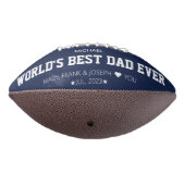 世界の最高のパパはモダン白クールと青 アメリカンフットボール (回転270)