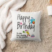 世界の最高のパパへのハッピーバースデー クッション (ブランケット)