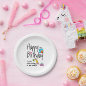世界の最高のパパへのハッピーバースデー ペーパープレート (パーティー)