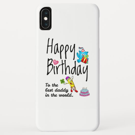 世界の最高のパパへのハッピーバースデー Case-Mate iPhoneケース (裏面)