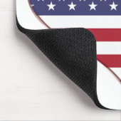 世界の最高のパパアメリカ国旗のハート マウスパッド (コーナー)