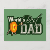 世界の最高のパパアーチェリー ポストカード (正面)