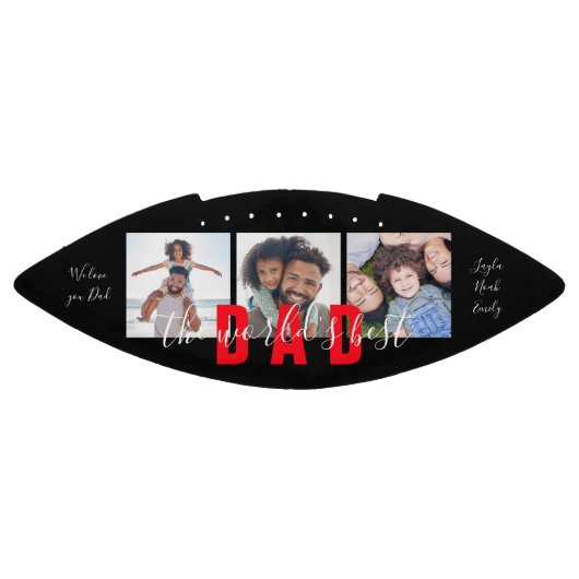 世界の最高のパパカスタム写真パーソナライズされた アメリカンフットボール (パネル)