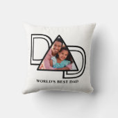 世界の最高のパパカスタム写真父の日 クッション (裏面)