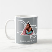 世界の最高のパパカスタム父の日写真 コーヒーマグカップ (左)