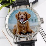 世界の最高のパパカスタム犬の写真 腕時計<br><div class="desc">世界の最高のパパは犬を言う。彼の誕生日に犬のパパをサプライズ，父親の日またはクリスマスでカスタムペットの写真の腕時計。彼は今や運彼の友人が行く先々まで彼と付き合える。犬のパパ!COPYRIGHT © 2020 Judy Burrows,  Black Dog Art - All Rights Reserved.世界の最高のパパドッグカスタムフォトウォッチ</div>