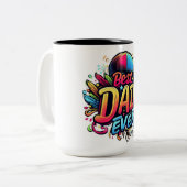 「世界の最高のパパカスタム絵を描・MUG」 ツートーンマグカップ (正面左)