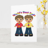 世界の最高のパパゲイプライド贈り物とティー カード (黄色い花)