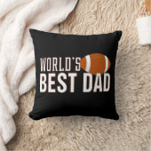 世界の最高のパパタイポグラフィサッカー装飾用クッション クッション (ブランケット)