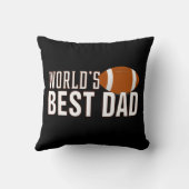 世界の最高のパパタイポグラフィサッカー装飾用クッション クッション (裏面)