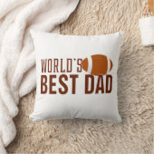 世界の最高のパパタイポグラフィサッカー装飾用クッション クッション (ブランケット)