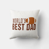 世界の最高のパパタイポグラフィサッカー装飾用クッション クッション (裏面)