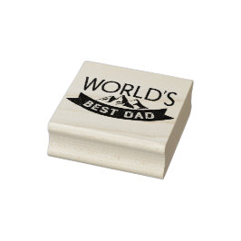 世界の最高のパパタイポグラフィ父の日 ラバースタンプ