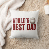 世界の最高のパパタイポグラフィ野球装飾用クッション クッション (ブランケット)