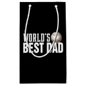 世界の最高のパパタイポグラフィ野球 |抱き枕 スモールペーパーバッグ (裏面)