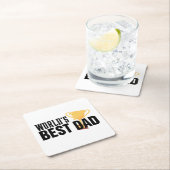 世界の最高のパパタイポグラフィ |コースター スクエアペーパーコースター (インサイチュ)