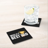 世界の最高のパパタイポグラフィ |コースター スクエアペーパーコースター (インサイチュ)