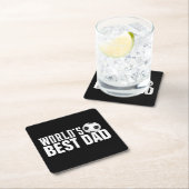 世界の最高のパパタイポグラフィ |コースター スクエアペーパーコースター (インサイチュ)