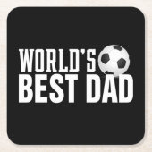 世界の最高のパパタイポグラフィ |コースター スクエアペーパーコースター (正面)