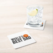 世界の最高のパパタイポグラフィ |コースター スクエアペーパーコースター (インサイチュ)