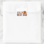 世界の最高のパパタイポグラフィ |ステッカー スクエアシール (バッグ)