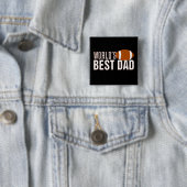 世界の最高のパパタイポグラフィ |ピンボタン 缶バッジ (インサイチュ)