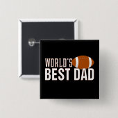 世界の最高のパパタイポグラフィ |ピンボタン 缶バッジ (正面&裏面)