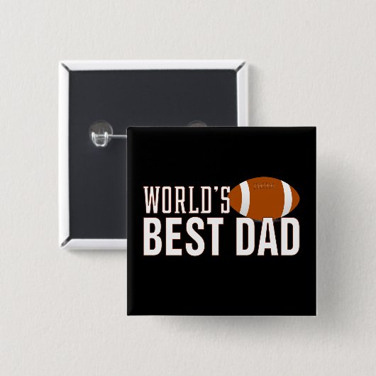 世界の最高のパパタイポグラフィ |ピンボタン 缶バッジ (正面&裏面)