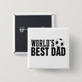 世界の最高のパパタイポグラフィ |ピンボタン 缶バッジ (正面&裏面)