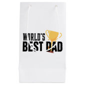 世界の最高のパパタイポグラフィ |抱き枕 スモールペーパーバッグ (正面)