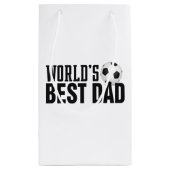 世界の最高のパパタイポグラフィ |抱き枕 スモールペーパーバッグ (裏面)