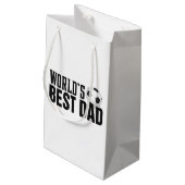 世界の最高のパパタイポグラフィ |抱き枕 スモールペーパーバッグ (裏面アングル)