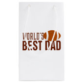 世界の最高のパパタイポグラフィ |抱き枕 スモールペーパーバッグ (裏面)