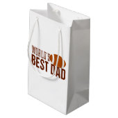 世界の最高のパパタイポグラフィ |抱き枕 スモールペーパーバッグ (裏面アングル)