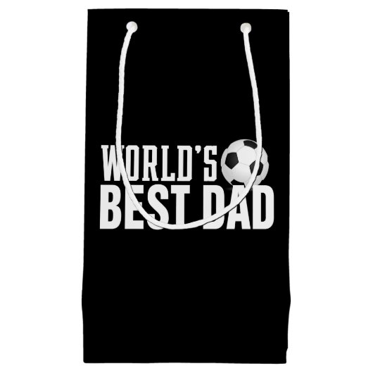 世界の最高のパパタイポグラフィ |抱き枕 スモールペーパーバッグ (正面)