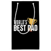 世界の最高のパパタイポグラフィ |抱き枕 スモールペーパーバッグ (裏面)