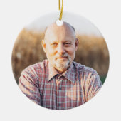 世界の最高のパパダディ父の定義の写真 セラミックオーナメント (正面)