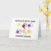 世界の最高のパパハンズダウンカード カード (黄色い花)