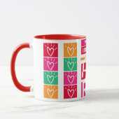 世界の最高のパパハートとヒーローコーヒーマグ マグカップ (左)