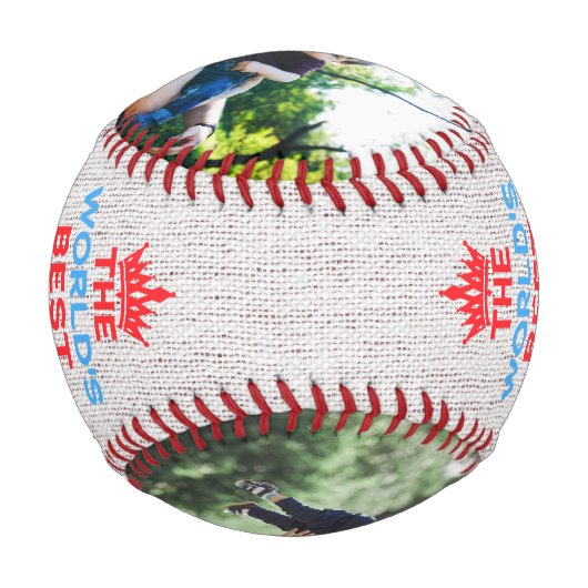 世界の最高のパパパーソナライズされた2枚 野球ボール (裏面)