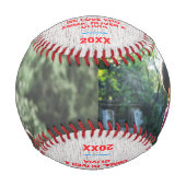 世界の最高のパパパーソナライズされた2枚 野球ボール (正面)