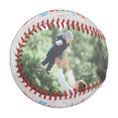 世界の最高のパパパーソナライズされた2枚 野球ボール (正面左)